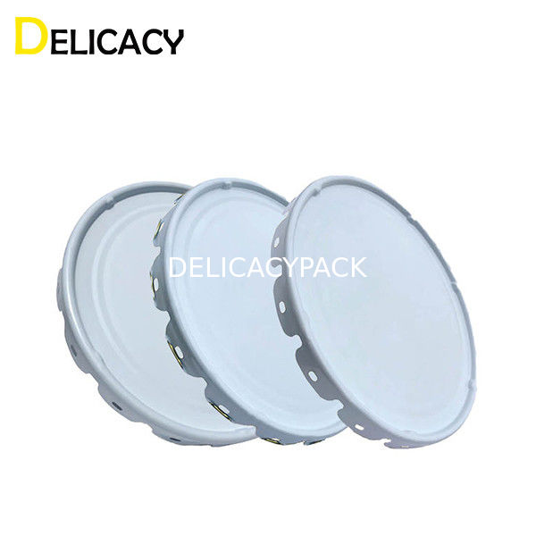 صفيح صفيح الركيزة المعدنية الحديد يمكن الأغطية ل 10 لتر سطل طلاء كيميائي صناعي مستدير