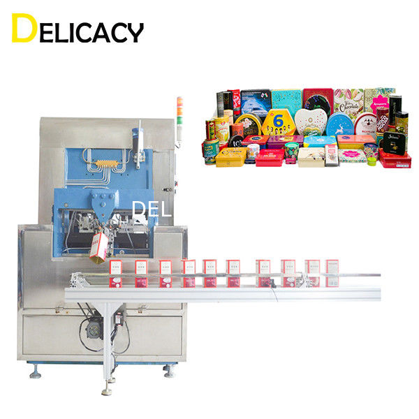 عرض صندوق القصدير قابل للتعديل ماكينة لقفل علبة الشوكولاته غير النظامية